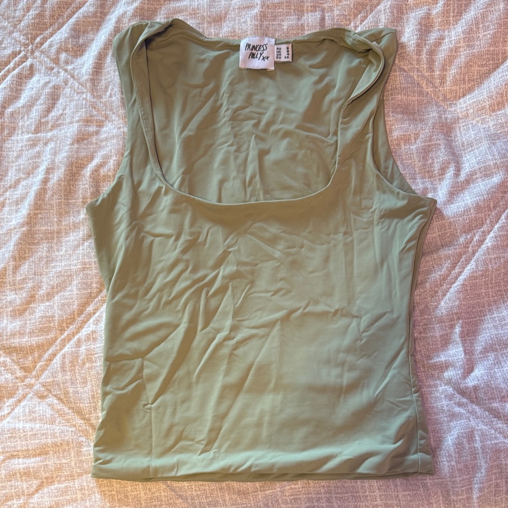 Princess Polly Women's Green Tank Top
